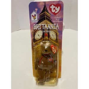 RARE Ty McDonalds Teenie Beanie 1999 Britannia The Bear 2 Tag, 1 Box Error